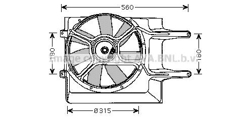 AVA VN7509 Fan, radiator VN7509