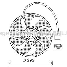 AVA VN7533 Fan, radiator VN7533