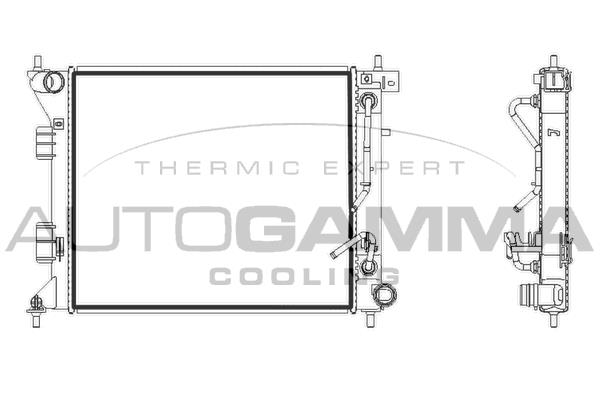 Autogamma 107930 Radiator, engine cooling 107930