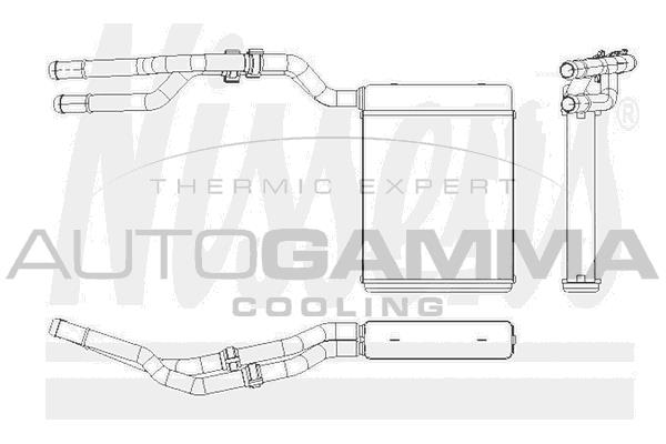 Autogamma 107998 Heat Exchanger, interior heating 107998