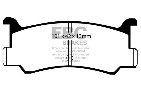 Disc brake pad set Mazda 323: DP673 EBC Brake pad set