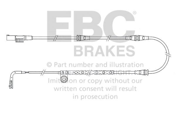 EBC EFA151 Warning contact, brake pad wear EFA151