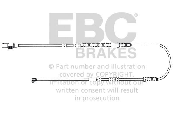 EBC EFA144 Warning contact, brake pad wear EFA144