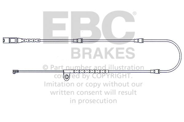 EBC EFA141 Warning contact, brake pad wear EFA141