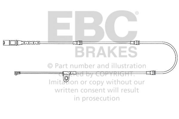 EBC EFA139 Warning contact, brake pad wear EFA139