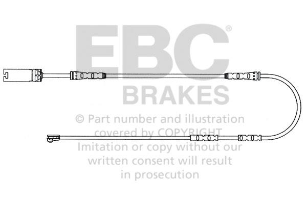 EBC EFA138 Warning contact, brake pad wear EFA138