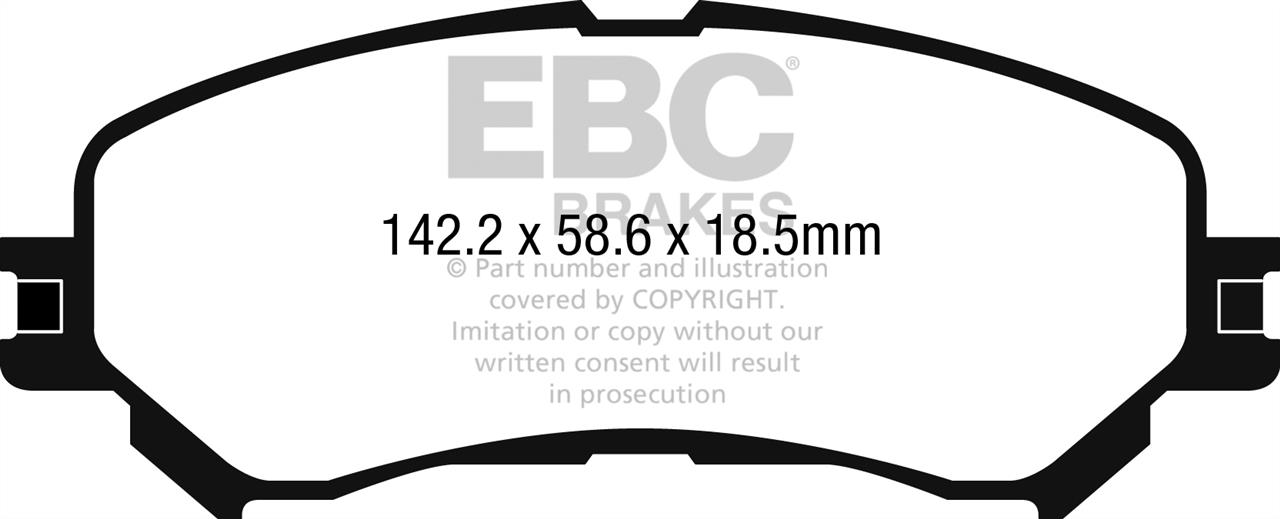 EBC DPX2272 Brake Pad Set, disc brake DPX2272