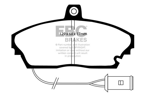 Brake pad kit Rover: DP643 EBC Brake pad set