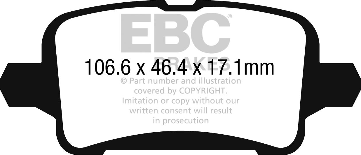 EBC DPX2268 Brake Pad Set, disc brake DPX2268