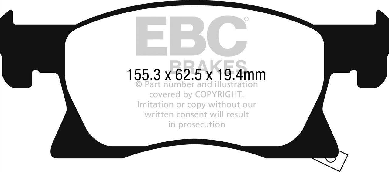EBC DPX2267 Brake Pad Set, disc brake DPX2267