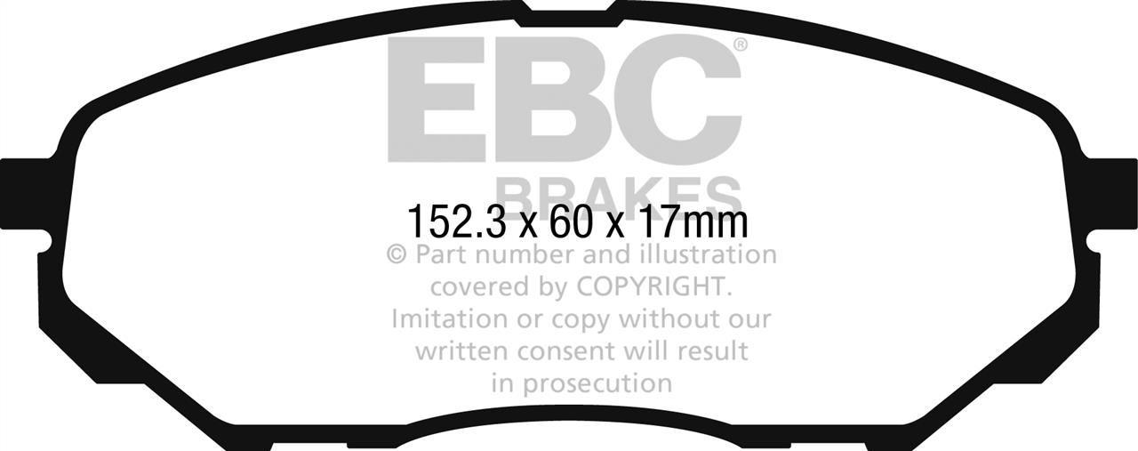 EBC DPX2264 Brake Pad Set, disc brake DPX2264