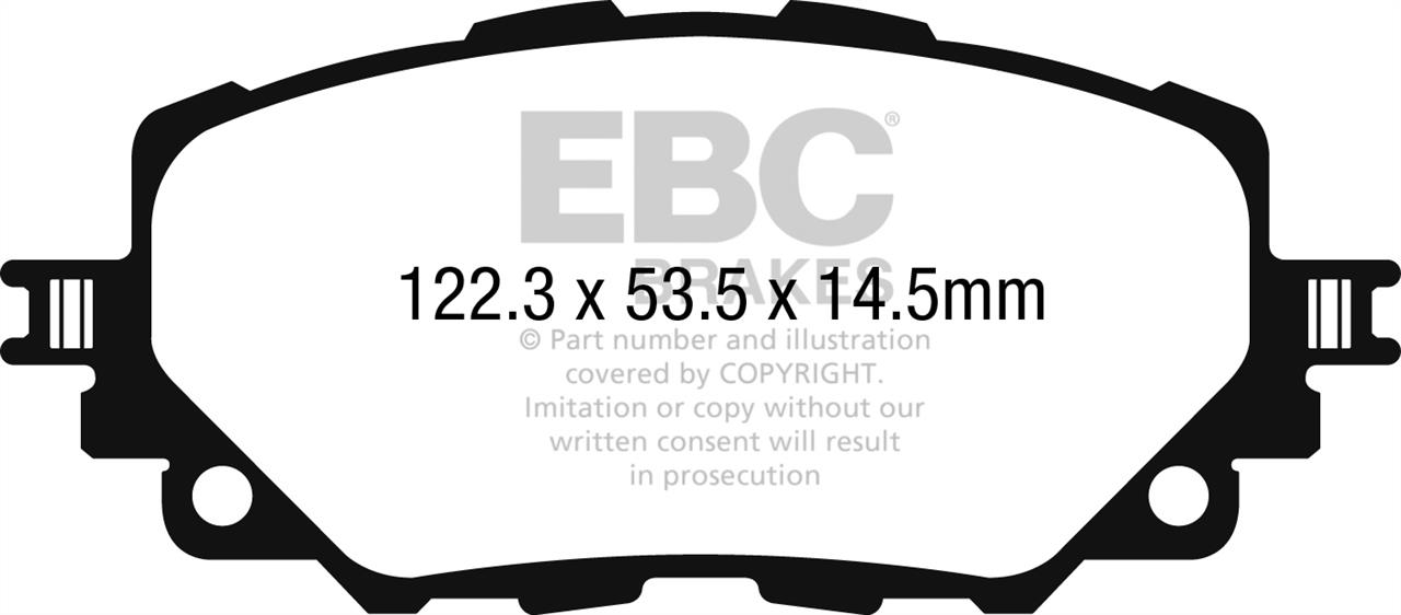 Brake pad kit Fiat 124 Spider: DPX2263 EBC Brake pad set