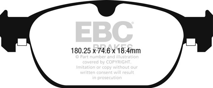 EBC DPX2260 Brake Pad Set, disc brake DPX2260