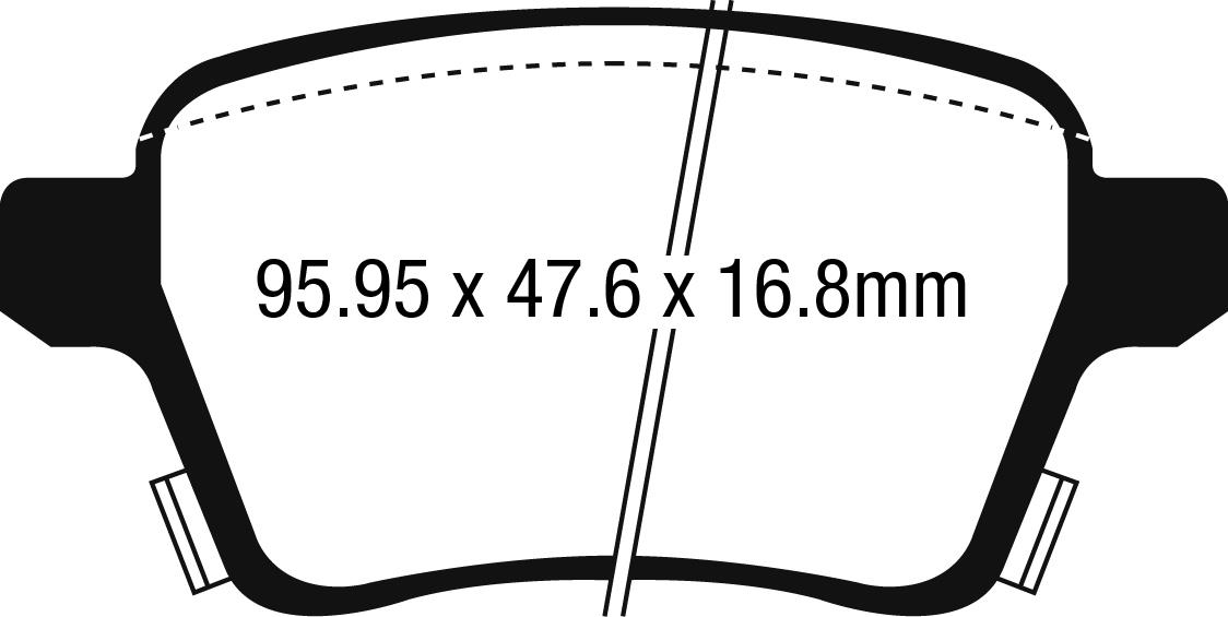 Brake pad Opel Corsa E: DPX2250 EBC Brake pad set