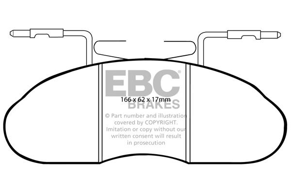 EBC DP633/2 Brake Pad Set, disc brake DP6332