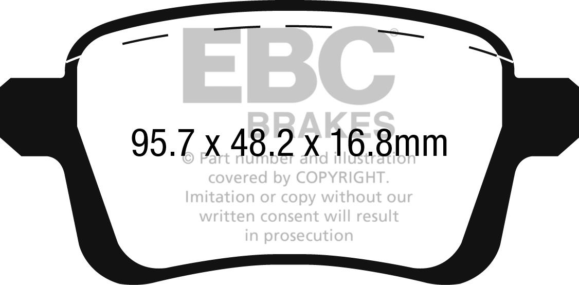 EBC DPX2249 Brake Pad Set, disc brake DPX2249