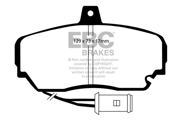 Brake pad Rover 800: DP630 EBC Brake pad set