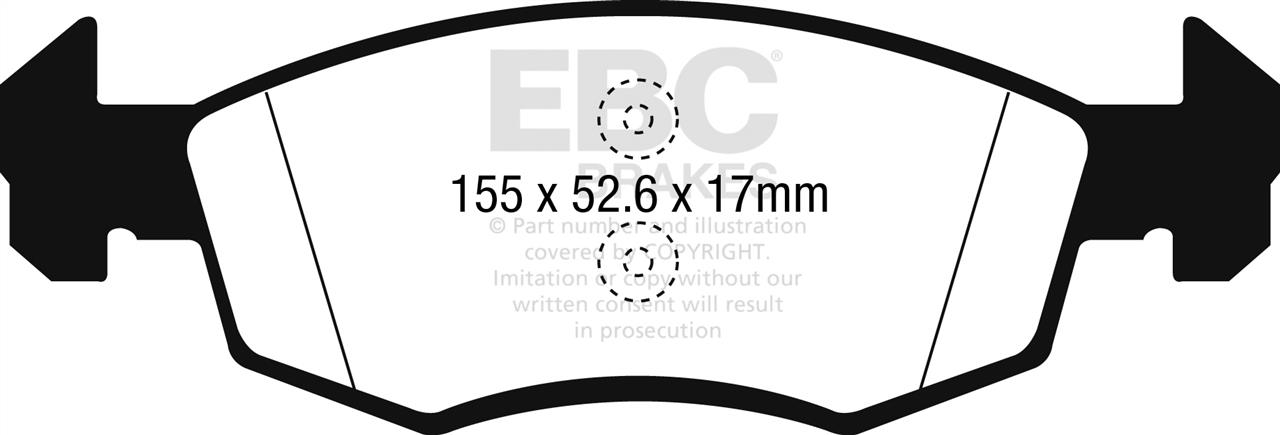 EBC DPX2241 Brake pad set DPX2241 DPX2241 EBC Brake pad set