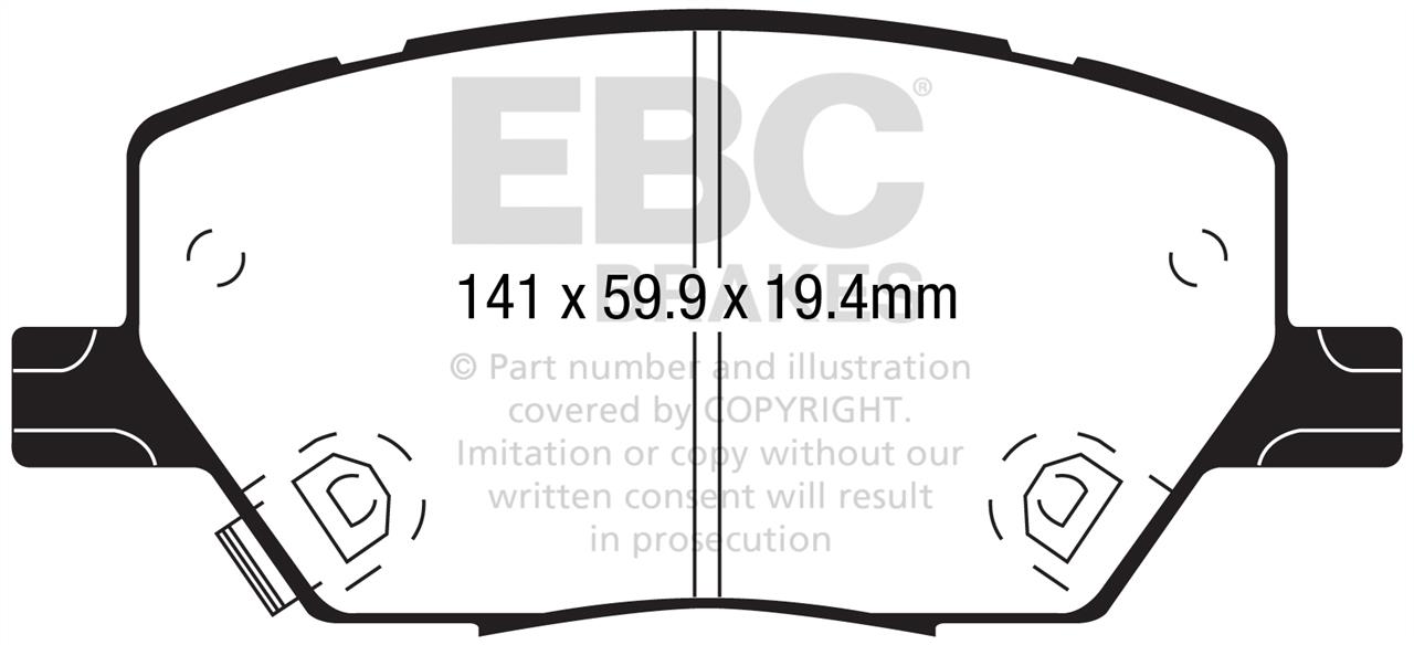 EBC DPX2239 Brake Pad Set, disc brake DPX2239
