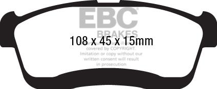 EBC DPX2238 Brake Pad Set, disc brake DPX2238
