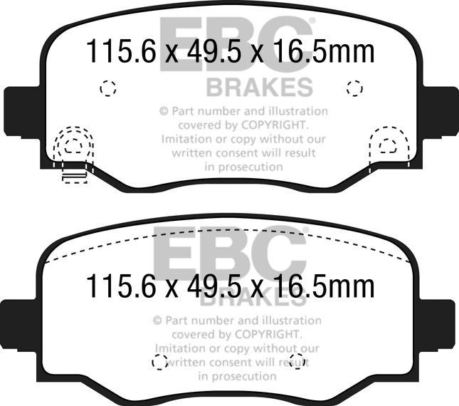 EBC DPX2237 Brake Pad Set, disc brake DPX2237