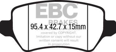 Brake pad kit KIA XCEED (Kia XCEED): DPX2233 EBC Brake pad set