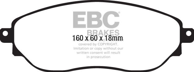 EBC DPX2226 Brake Pad Set, disc brake DPX2226