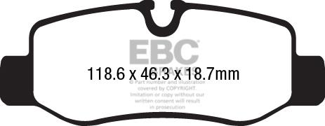EBC DPX2224 Brake Pad Set, disc brake DPX2224