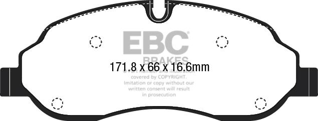 EBC DPX2221 Brake Pad Set, disc brake DPX2221