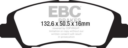 EBC DPX2218 Brake Pad Set, disc brake DPX2218