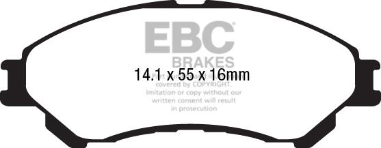 EBC DPX2217 Brake Pad Set, disc brake DPX2217