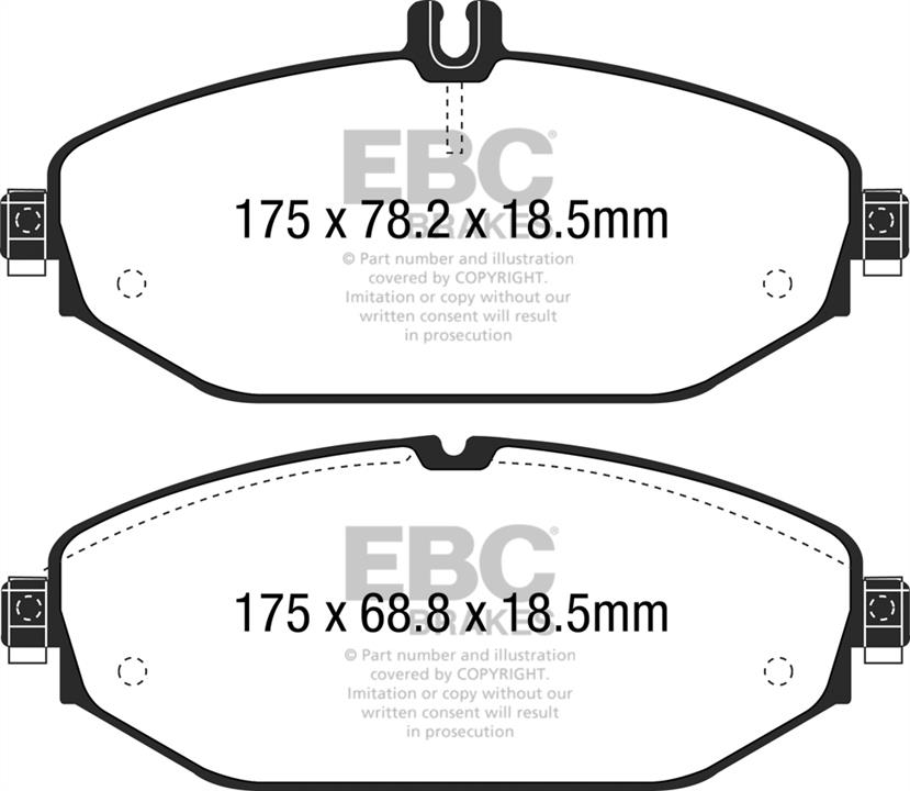 EBC DPX2214 Brake Pad Set, disc brake DPX2214