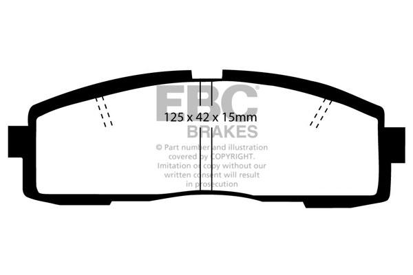 EBC DP608/2 Brake Pad Set, disc brake DP6082