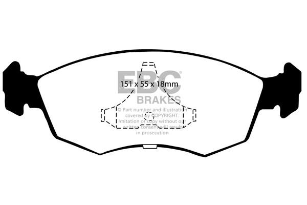EBC DP605/2 Brake Pad Set, disc brake DP6052