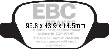 EBC DPX2202 Brake Pad Set, disc brake DPX2202