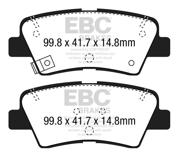 EBC DPX2188 Brake Pad Set, disc brake DPX2188