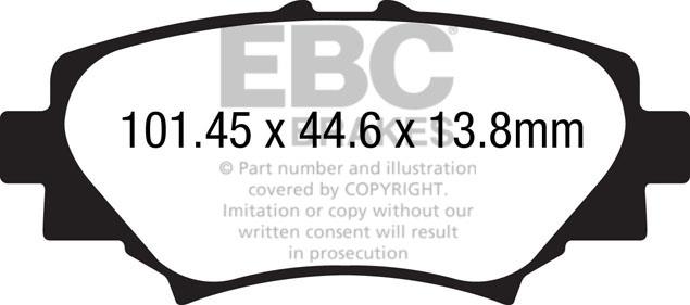 EBC DPX2186 Brake Pad Set, disc brake DPX2186