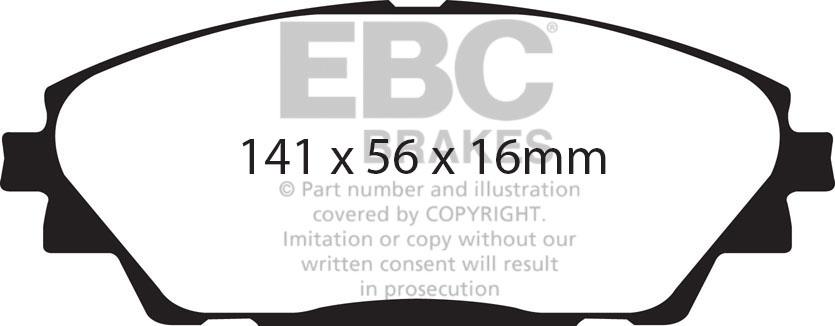 EBC DPX2185 Brake Pad Set, disc brake DPX2185