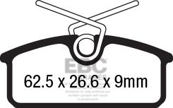 Disc brake pad set Renault Twizy: DPX2183 EBC Brake pad set
