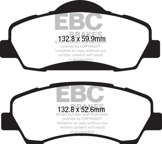 EBC DPX2177 Brake Pad Set, disc brake DPX2177