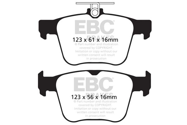 EBC DPX2173 Brake Pad Set, disc brake DPX2173