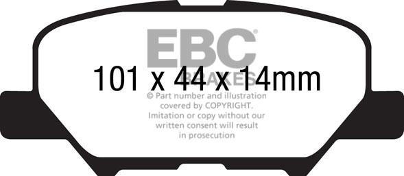 EBC DPX2171 Brake Pad Set, disc brake DPX2171