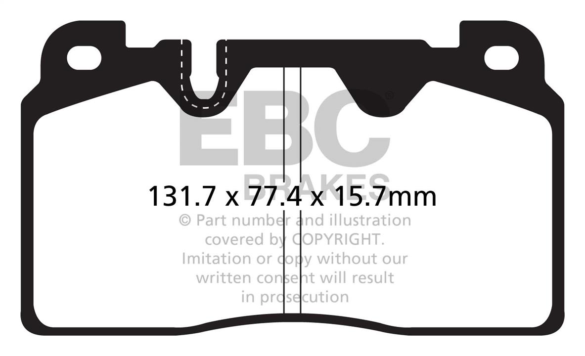 EBC DPX2168 Brake Pad Set, disc brake DPX2168