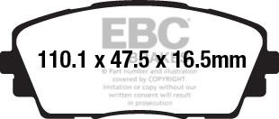 EBC DPX2163 Brake Pad Set, disc brake DPX2163