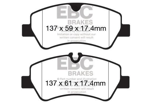 EBC DPX2152 Brake Pad Set, disc brake DPX2152