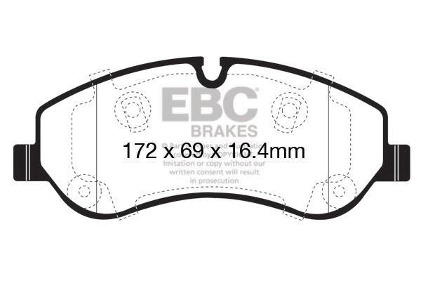 EBC DPX2151 Brake Pad Set, disc brake DPX2151