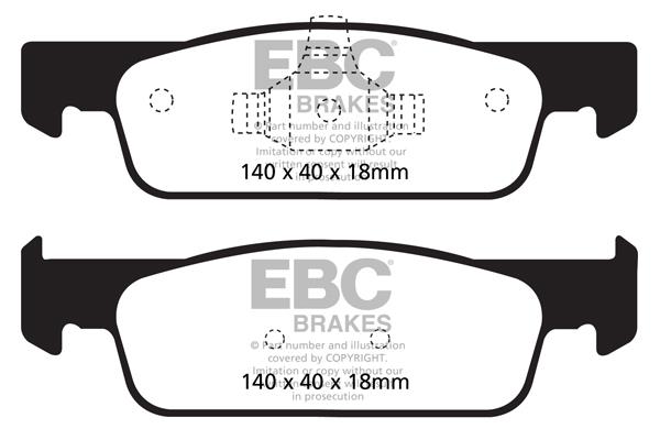 EBC DPX2146 Brake Pad Set, disc brake DPX2146