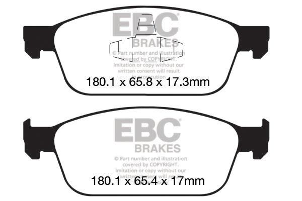 EBC DPX2145 Brake Pad Set, disc brake DPX2145
