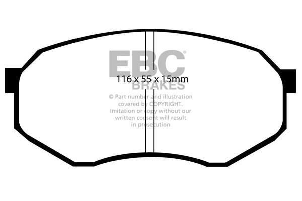 Disc brake pad set Mazda 929: DP730 EBC Brake pad set