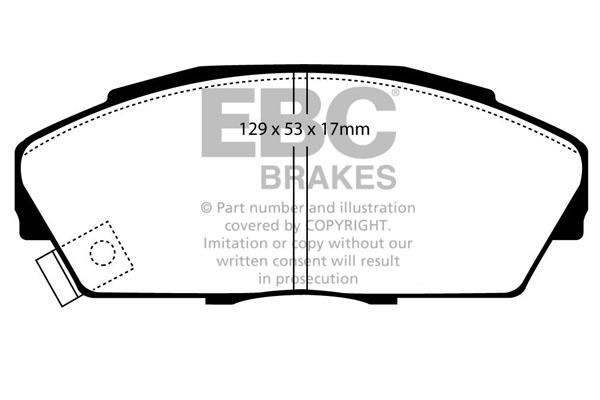 EBC DP719/2 Brake Pad Set, disc brake DP7192